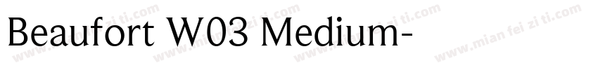 Beaufort W03 Medium字体转换
